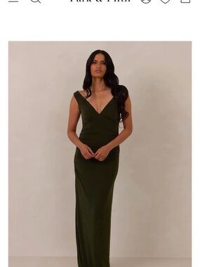 Park & Fifth Olive Green Bridesmaid/Wedding Guest Dress